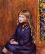 Ренуар Сидящий ребенок в осинем платье 1889г 